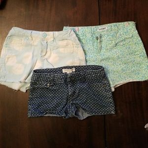 Bundle- 3 jean shorts size 10 for girls